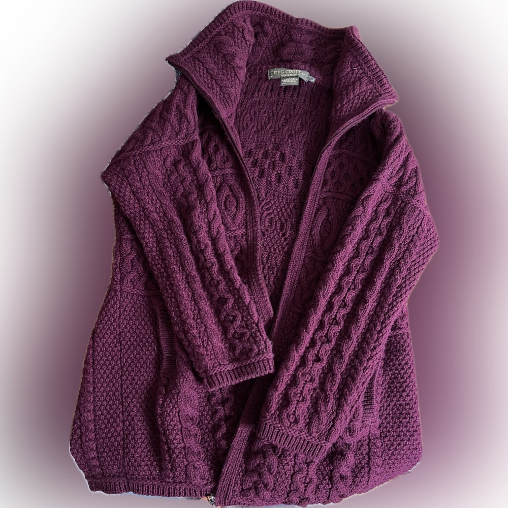 Inis Craft 100% Merino Wool Irish Sweater size L